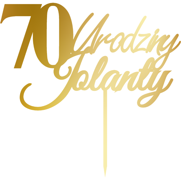 Topper na tort urodzinowy 70 Urodziny Jolanty.png