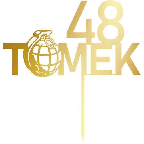 Topper na tort urodzinowy Tomek 48 granat .png