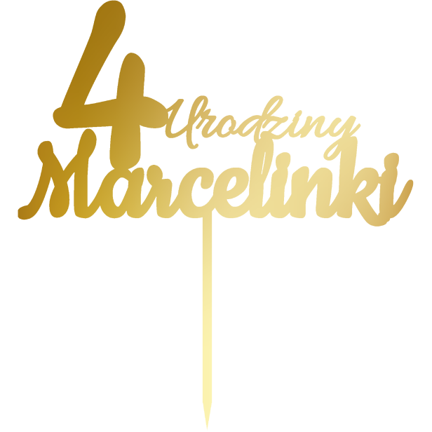 Topper na tort urodzinowy 4 Uodziny Marcelinki.png