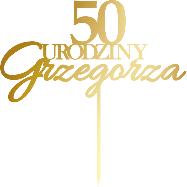 Topper na tort urodzinowy 50 Urodziny Grzegorza.png