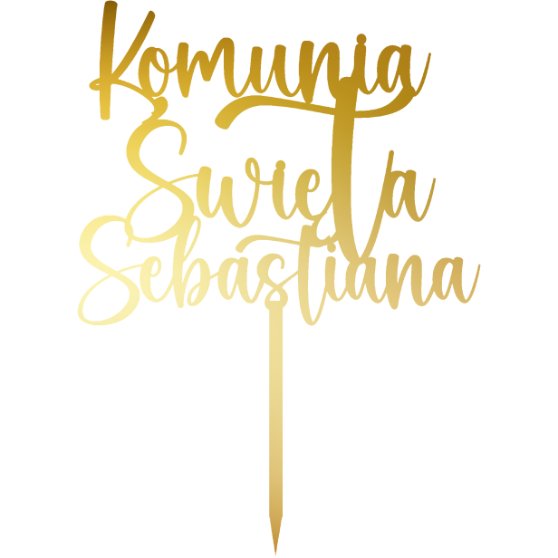 Topper na tort Pierwsza Komunia Święta Sebastiana.png