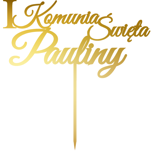 Topper na tort Pierwsza Komunia Święta Pauliny.png