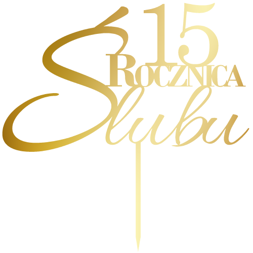 Topper na tort na rocznicę ślubu 15 Rocznica Ślubu.png