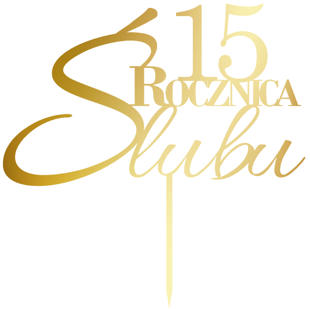 Topper na tort na rocznicę ślubu 15 Rocznica Ślubu.png
