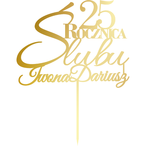 Topper na tort na rocznicę ślubu Rocznica Ślubu Iwona Dariusz.png
