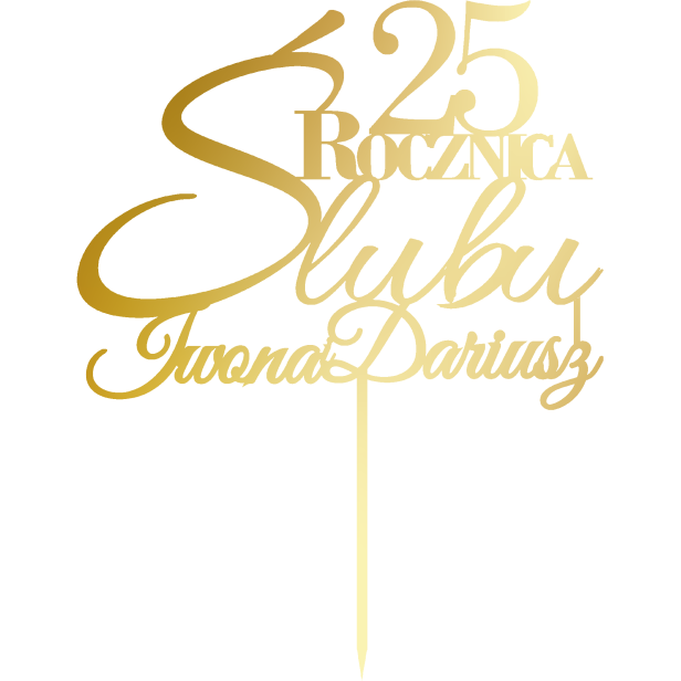 Topper na tort na rocznicę ślubu Rocznica Ślubu Iwona Dariusz.png